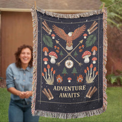 Adventure Awaits - Woven Blanket ShineOn Fulfillment