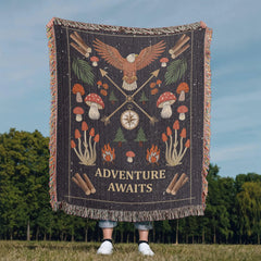 Adventure Awaits - Woven Blanket ShineOn Fulfillment