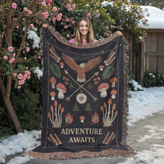 Adventure Awaits - Woven Blanket ShineOn Fulfillment